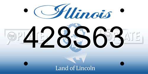 428S63 Illinois License Plate