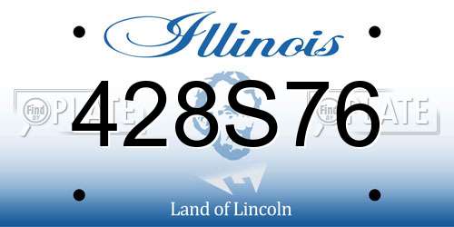 428S76 Illinois License Plate