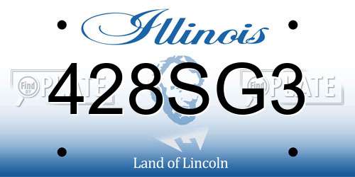 428SG3 Illinois License Plate