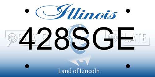 428SGE Illinois License Plate