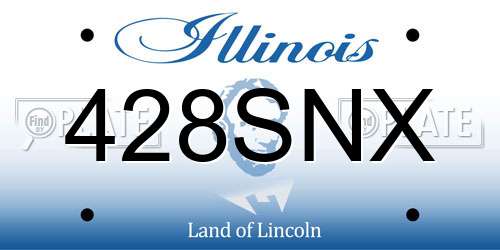 428SNX Illinois License Plate