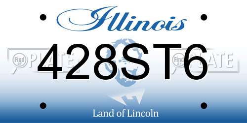 428ST6 Illinois License Plate