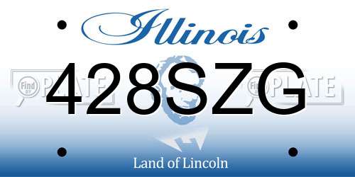 428SZG Illinois License Plate