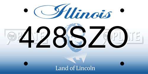428SZO Illinois License Plate