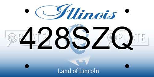 428SZQ Illinois License Plate
