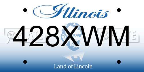 428XWM Illinois License Plate