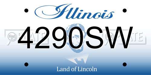 4290SW Illinois License Plate