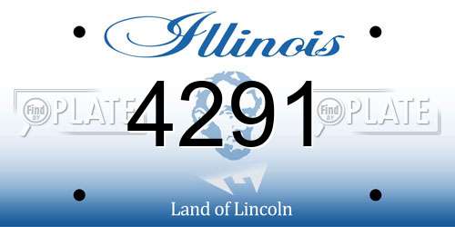 4291 Illinois License Plate