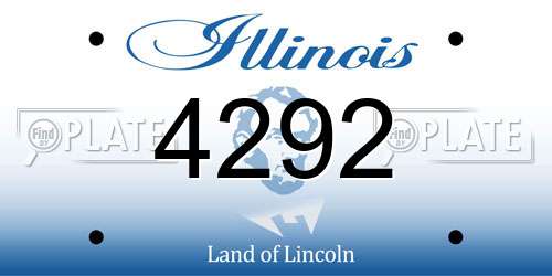 4292 Illinois License Plate