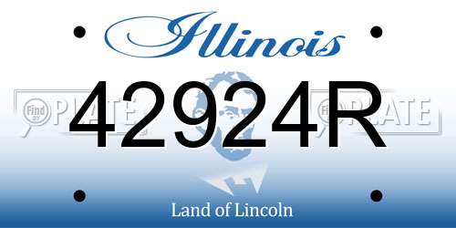 42924R Illinois License Plate
