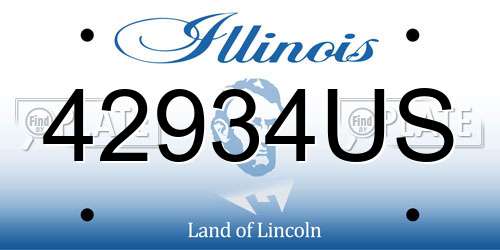42934US Illinois License Plate