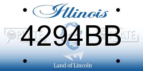 4294BB Illinois License Plate