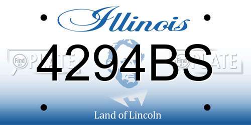 4294BS Illinois License Plate