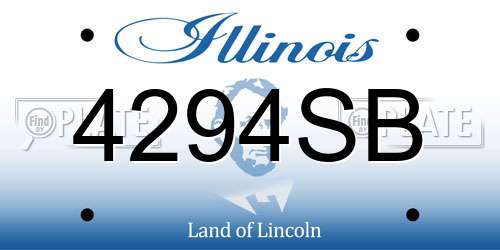 4294SB Illinois License Plate
