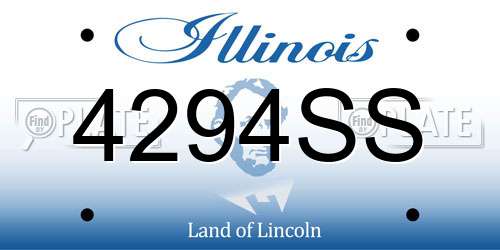 4294SS Illinois License Plate