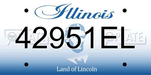 42951EL Illinois License Plate