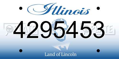 4295453 Illinois License Plate