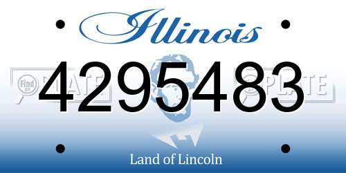 4295483 Illinois License Plate