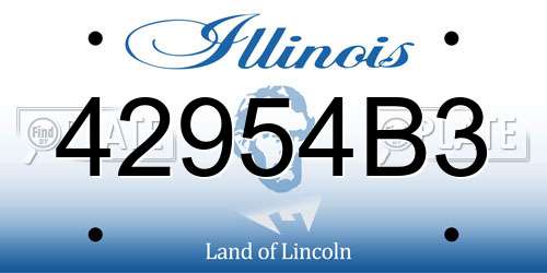 42954B3 Illinois License Plate