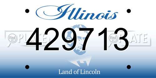 429713 Illinois License Plate