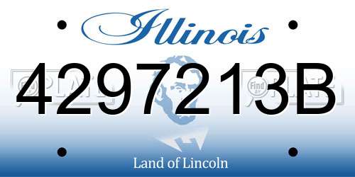 4297213B Illinois License Plate