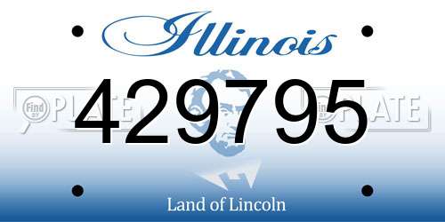 429795 Illinois License Plate