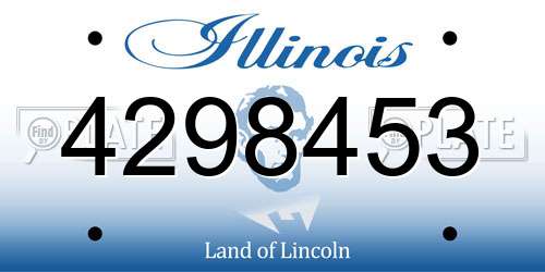 4298453 Illinois License Plate