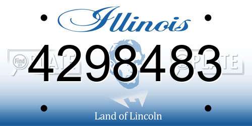4298483 Illinois License Plate