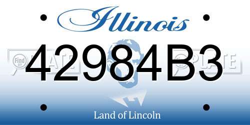 42984B3 Illinois License Plate