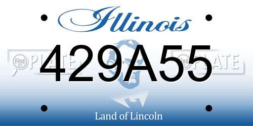 429A55 Illinois License Plate