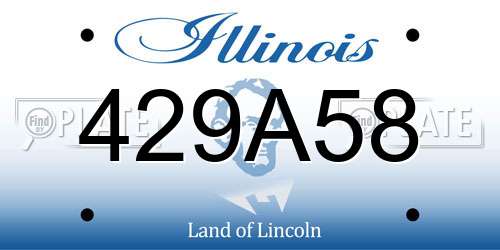 429A58 Illinois License Plate