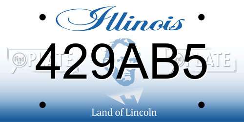 429AB5 Illinois License Plate
