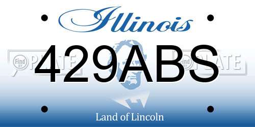 429ABS Illinois License Plate
