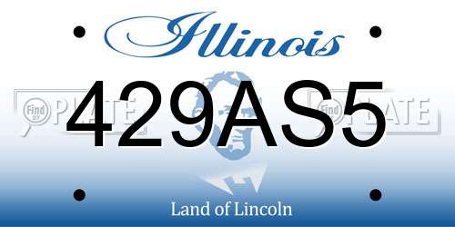 429AS5 Illinois License Plate