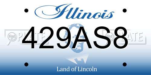 429AS8 Illinois License Plate