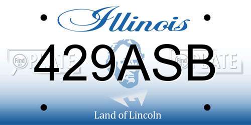 429ASB Illinois License Plate