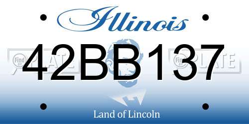 42BB137 Illinois License Plate