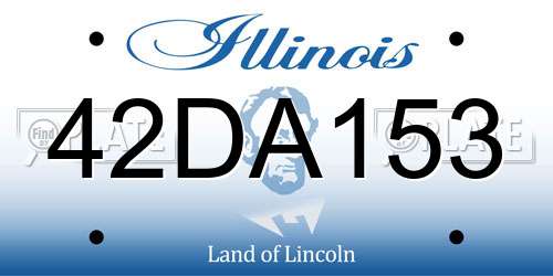 42DA153 Illinois License Plate