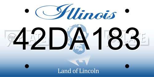 42DA183 Illinois License Plate