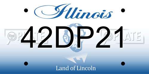 42DP21 Illinois License Plate