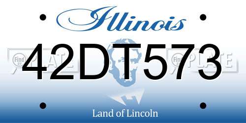 42DT573 Illinois License Plate