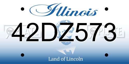 42DZ573 Illinois License Plate