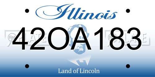 42OA183 Illinois License Plate