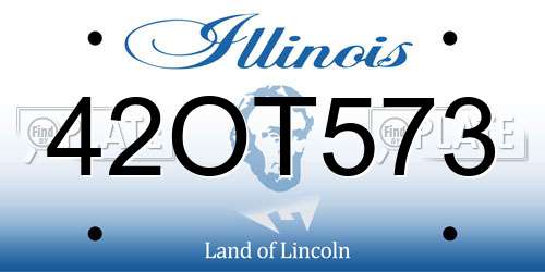 42OT573 Illinois License Plate