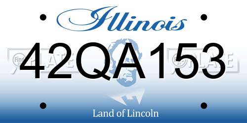 42QA153 Illinois License Plate