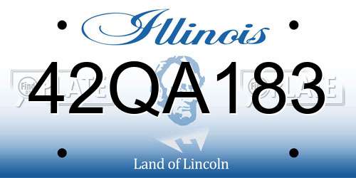 42QA183 Illinois License Plate