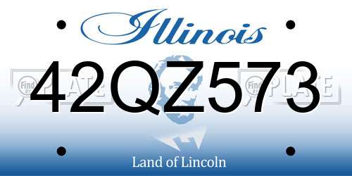 42QZ573 Illinois License Plate
