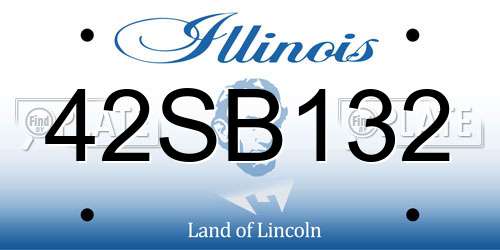 42SB132 Illinois License Plate