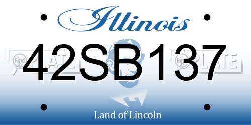 42SB137 Illinois License Plate