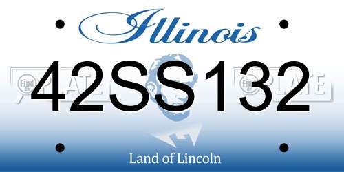 42SS132 Illinois License Plate